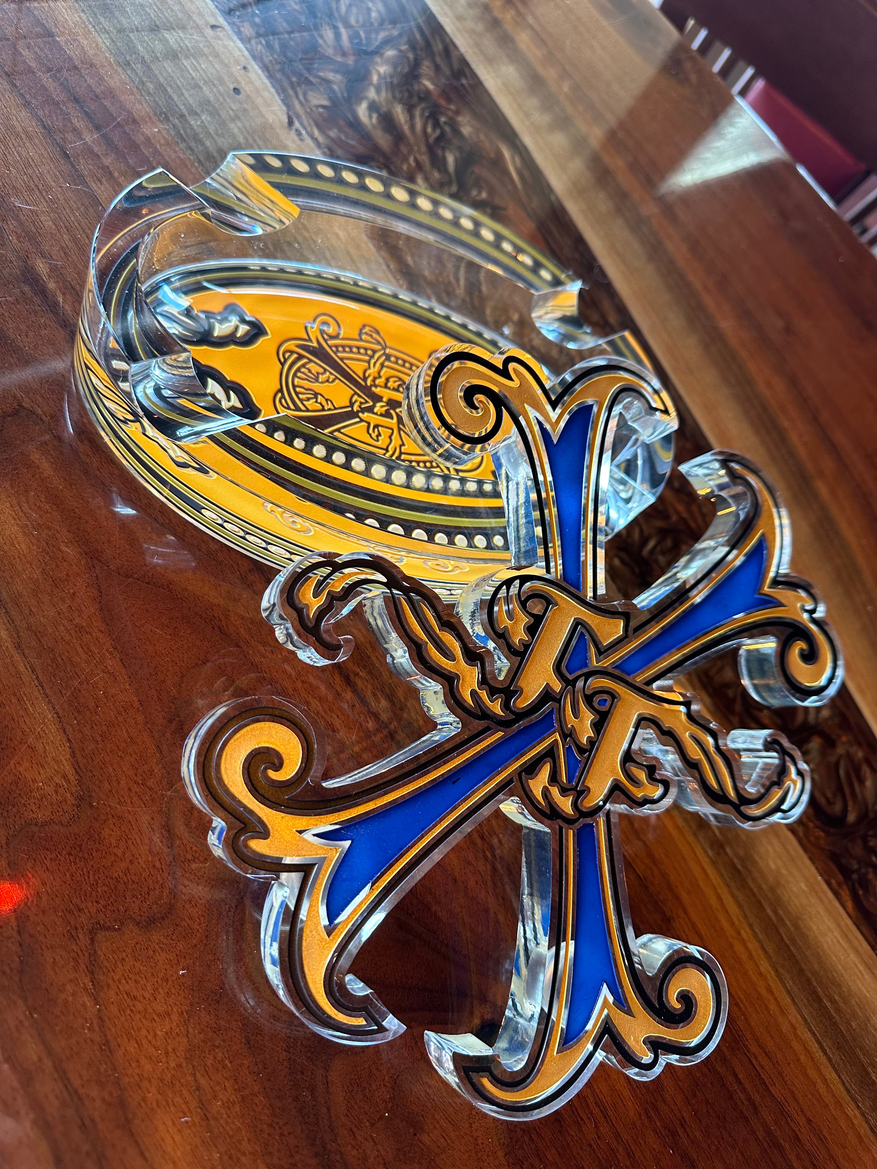 Arturo Fuente OpusX Crystal Two Piece Ashtray - Blue – BLEND Bar